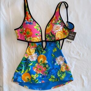 Bar III Tropical Floral Swimsuit Top